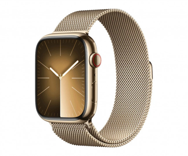 Apple Watch Series 9 GPS + Cellular 45mm Gold S. Steel Case w. Gold Milanese Loop (MRMU3) б/в